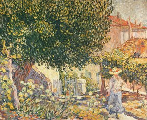 Frau im Garten