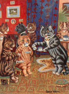 Tee trinken von Louis Wain