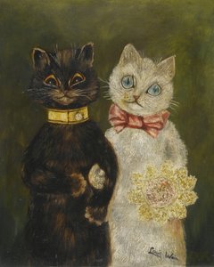 Die Braut und der Bräutigam von Louis Wain