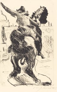 Amazonenstatue auf der Freitreppe des Alten Museums, 1916