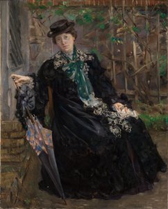 Bildnis Frau Charlotte Berend-Corinth im Garten von Lovis Corinth
