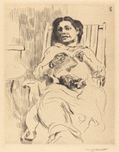 Frau mit Handarbeit, 1912 von Lovis Corinth