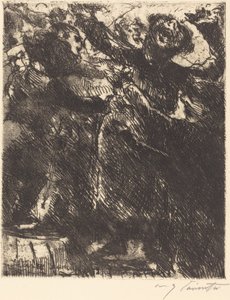 Kapuzinerpredigt—"Er läuft lieber mit einem Mädchen herum" von Lovis Corinth
