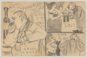 Lovis Corinth an Carl Strathmann: Postkarte, Poststempel 12. Dezember 1898