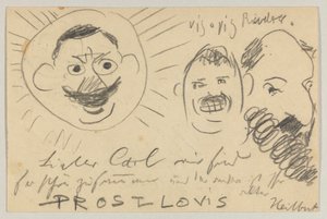 Lovis Corinth an Carl Strathmann: Postkarte, Poststempel 12. Dezember 1902 von Lovis Corinth