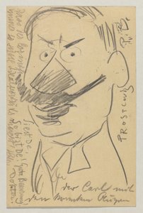 Lovis Corinth an Carl Strathmann: Postkarte, Poststempel 21. Februar 1904