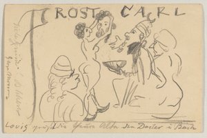 Lovis Corinth an Carl Strathmann: Postkarte, Poststempel 22. Mai 1905