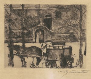 Milchwagen, 1916 von Lovis Corinth