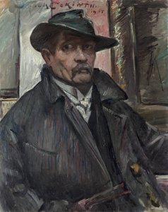 Selbstporträt mit Hut und Mantel