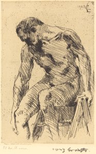 Sitzender männlicher Akt, 1908 von Lovis Corinth