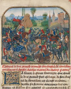 Die Schlacht vor der Burg von Roussillon von Loyset Liedet