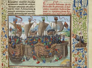 Die Seeschlacht von Guernsey von Loyset Liedet