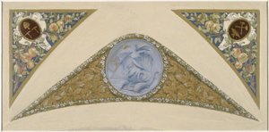 Skizze für die Festtreppe im Pariser Rathaus: Poisson, zwischen 1888 und 1898 von Luc Oliver Merson