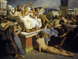 Pheidippides überbringt die Siegesnachricht nach der Schlacht von Marathon von Luc Olivier Merson
