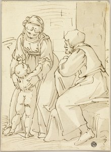 Heilige Familie von Luca Cambiaso