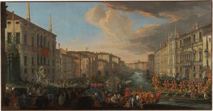 Regatta auf dem Canal Grande zu Ehren von Friedrich IV. von Dänemark