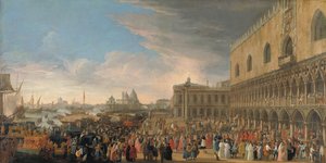 Der Einzug des französischen Botschafters in Venedig im Jahr 1706