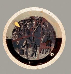 September: die Ernte, Terrakotta von Luca della Robbia von Luca Della Robbia