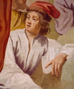 Lykaon, Antenors Sohn, weiht Apollos Dolch in Delphi, Episode aus dem Mythos von Antenor
