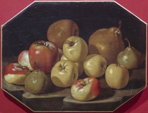 Stillleben mit Äpfeln und Birnen