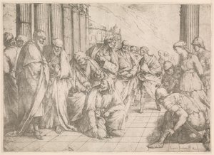 Christus und die Ehebrecherin von Luca Giordano