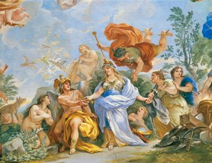 Fresko mit Apotheose der Medici-Familie (Detail) von Luca Giordano