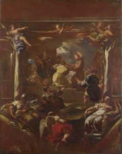 Der heilige Antonius von Padua stellt den Fuß eines Mannes wieder her, vor 1700