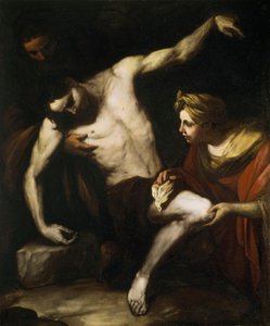 Der heilige Sebastian wird von der heiligen Irene gepflegt von Luca Giordano