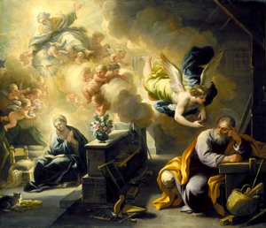 Der Traum des heiligen Joseph, ca. 1700 von Luca Giordano