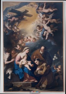 Die Heilige Familie, verehrt von St. Antonius von Padua von Luca Giordano
