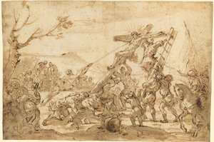 Die Kreuzaufrichtung von Luca Giordano