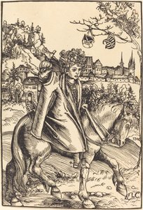 Ein sächsischer Prinz zu Pferd von Lucas Cranach the Elder