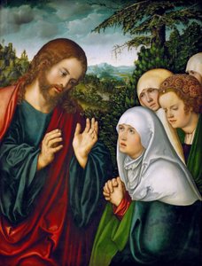 Christus nimmt Abschied von seiner Mutter von Lucas Cranach the Elder