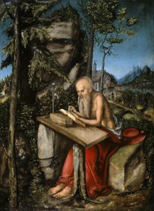 Der Heilige Hieronymus in felsiger Landschaft