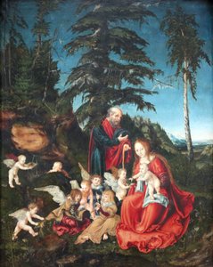 Die Rast auf der Flucht nach Ägypten von Lucas Cranach the Elder