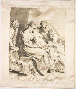 Die Heilige Familie mit Johannes und Elisabeth von Lucas Emil Vorsterman