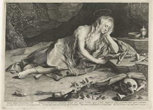 Die reuige Maria Magdalena in einer Höhle von Lucas Vorsterman (I)