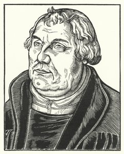 Porträt des deutschen protestantischen Reformators Martin Luther im späteren Leben von Lucas the Elder (after) Cranach