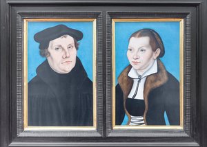 Porträts von Martin Luther und seiner Frau Katharina von Bora