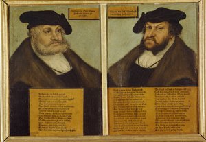 Doppelporträt von Friedrich III. von Sachsen