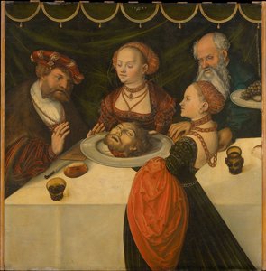 Das Festmahl des Herodes von Lucas the Elder Cranach