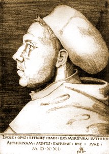 Martin Luther als Mönch von Lucas the Elder Cranach
