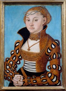 Porträt einer sächsischen Adligen. Gemälde von Lucas Cranach von Lucas the Elder Cranach