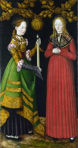 Die Heiligen Genoveva und Apollonia von Lucas the Elder Cranach