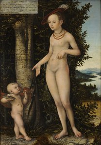 Venus mit Amor, dem Honigdieb von Lucas the Elder Cranach
