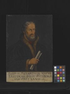 Porträt von Philipp Melanchthon von Lucas the Younger Cranach