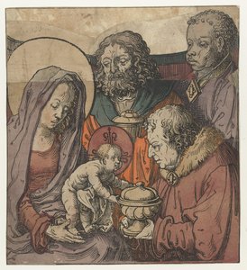 Die Anbetung der Heiligen Drei Könige von Lucas van Leyden (circle of)