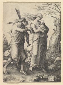 Adam und Eva nach der Vertreibung, 1510 von Lucas van Leyden