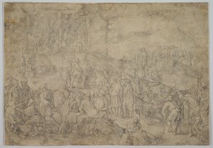 Kalvarienberg Golgatha, 1517 von Lucas van Leyden