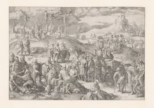 Der Berg von Golgatha von Lucas van Leyden